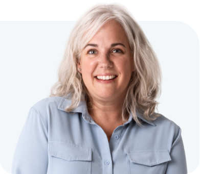 Kristen, a caregiver of someone currently on CRYSVITA, smiling